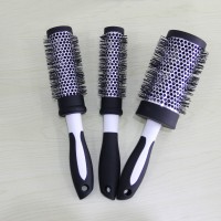 professional metal barrier cylinder tuber ceramic hair curler roller hair comb brush rolling hairbrush manufacturer Ningbo China